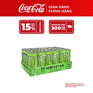 [SALE 15.12] Lốc 24 Lon Monster Energy Ultra Paradise 355ml – Nước Tăng Lực Giải Khát, Bùng Năng Lượng, Coca-Cola Official Store