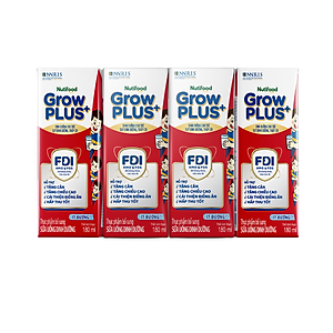 Thùng SBPS Nutifood GrowPLUS+ Suy Dinh Dưỡng Ít đường - Tăng Cân, Tăng Chiều Cao (48 Hộp x 180ml)