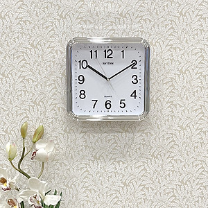 Đồng hồ Rhythm CMG466NR19 Kt 25.0 x 25.0 x 4.5cm, 500g Vỏ nhựa. Dùng Pin.