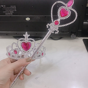 Set Phụ Kiện Vương Miện + Gậy Phép (Đũa Thần) Elsa Cho Bé Gái - HM0285