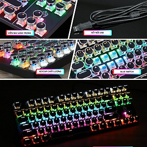 Bàn Phím Cơ E917 Gaming - Led xuyên phím có hotswap cho máy tính , laptop hàng nhập khẩu