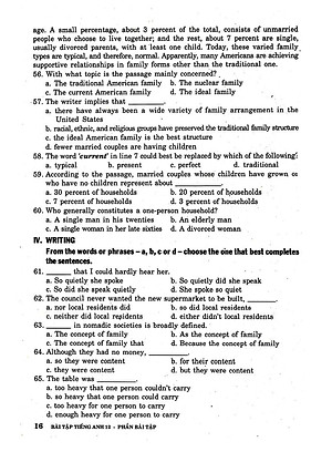 Sách Bài Tập Tiếng Anh Lớp 12 ( Không Đáp Án)