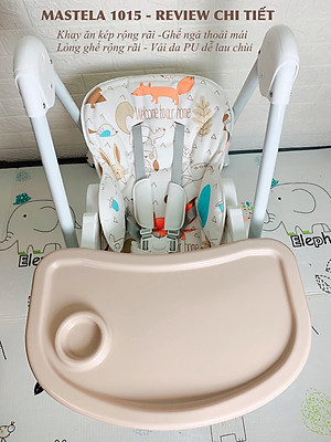 Ghế đa năng Mastela 1015 ngả, nâng hạ độ cao, có bánh xe / TẶNG BÁT THÌA ĂN DẶM UPASS CHÍNH HÃNG