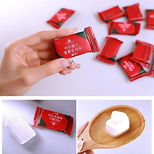 GÓI 20 VIÊN KHĂN GIẤY NÉN HÀN QUỐC HÌNH VIÊN KẸO ĐA NĂNG