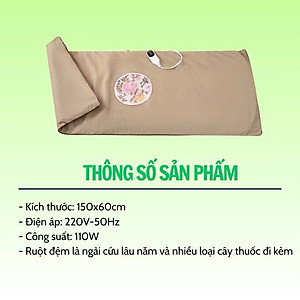 Thảm Ngải Cứu Điện, Đệm Sưởi Ngải Cứu Đông Y Nội Địa Trung Hỗ Trợ Đau Vai Gáy, Đau Lưng Nhức Mỏi Xương Khớp - TẶNG KÈM TÚI ĐỰNG HÀNG CHÍNH HÃNG MINIIN