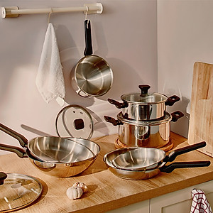 Nồi Chảo Inox LocknLock Daily STS PPW Thép Không Gỉ 304, Kèm Nắp Kính, Hàng Chính Hãng - JoyMall