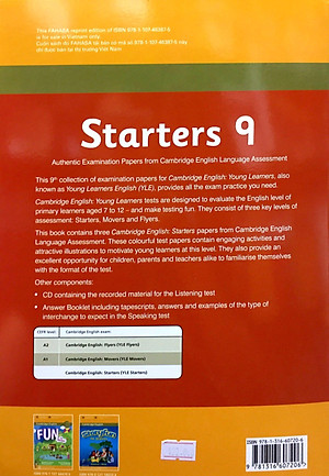 Sách Cambridge Young Learner English Test Starters 9: Student Book