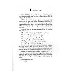 Sách - Bài Tập Tiếng Anh 7 Dùng Kèm Sách Giáo Khoa Tiếng Anh 7 (Bám Sát SGK Cánh Diều I-Learn Smart World) 