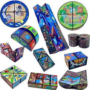 Đồ Chơi Trí Tuệ Khối Rubik Biến Hình Biến Thể Phát Triển Trí Não Cho Bé Rèn Luyện Trí Nhớ Có Nam Châm Đồ Chơi Khối Lập Phương Ma Thuật Thần Kỳ Magic Cube Rubik 3D Gia Đình