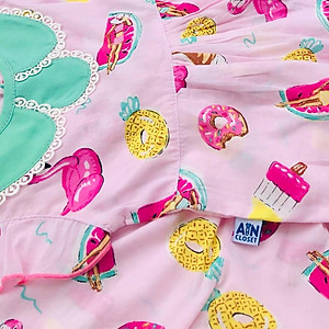 Bộ quần áo ngắn bé gái Họa tiết Hồng hạc cotton boi - AICDBGZUYXAR - AIN Closet