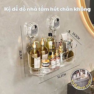 Kệ Để Đồ Nhà Tắm Cốc Hút Dán Tường, Giá Treo Nhà Bếp Chắc Chắn, Lỗ Thoát Nước Thông Minh - HÀNG CHÍNH HÃNG MINIIN