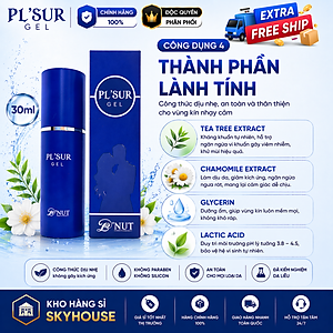 Gel vệ sinh phụ nữ PLSUR độc quyền DAMODE chai 30ml gel vệ sinh phụ nữ tốt nhất chính hãng Hàn Quốc