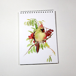 Sổ vẽ màu nước A4 giấy chuyên dụng có vân đẹp nhập từ Ý định lượng 300gsm, loang màu tốt lên màu trong tự nhiên,15 tờ/cuốn Green Art-Hàng chính hãng