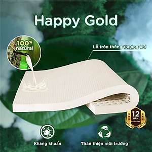 Nệm cao su thiên nhiên Kim Cương Happy Gold
