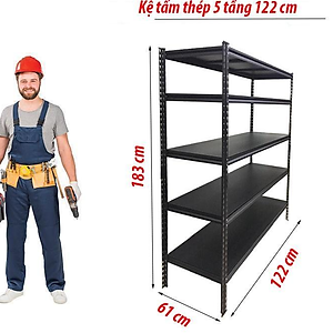 Kệ 5 tầng tấm thép ngang 122cm CSPS