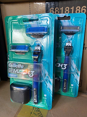 Dao Cạo Râu Gillette Mach3+ New (1 Cán + 2 Lưỡi)