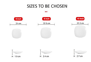 Đĩa vuông bầu Long Phương bằng sứ trắng cao cấp