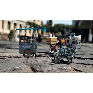 Mô Hình Tự Lắp Ráp DIY Xe Hàng Rong Sài Gòn - Thế Giới Tí Hon - Xe Kẹo Kéo - HR03