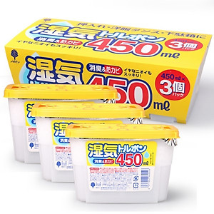 Set 03 Hộp hút ẩm, khử mùi, chống mốc Kokubo 450ml - Hàng nội địa Nhật Bản.