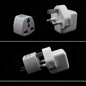 Combo 2 bộ chuyển đổi giắc cắm điện từ 3 chấu thành 2 chấu, chuyển đổi giắc cắm 3 chấu chuẩn Âu Mỹ về giắc cắm VN - Hàng chính hãng