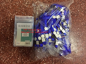 SỈ 50 BỘ THẺ ĐEO NHÂN VIÊN 107 (DỌC, KT 65*115mm) + dây đeo thẻ lụa móc nhựa (LOẠI ĐẸP)