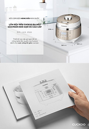 Nồi Cơm Điện Tử Áp Suất Cao Tần Mini 0.5L CRP-EHS0309F/WHGOVNCV- Bản Quốc Tế - Hàng chính hãng Cuckoovina