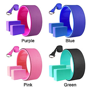 Combo Vòng yoga 33cm +2 gối yoga+1 Dây tập 1,83m Tiện Dụng (Bản Tiêu Chuẩn)