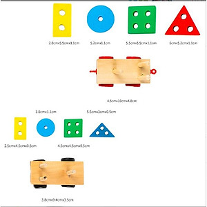 Đồ chơi đoàn tàu hỏa thả hình khối bằng gỗ nhiều màu sắc cho bé - Đồ chơi gỗ thông minh phát triển trí tuệ bé