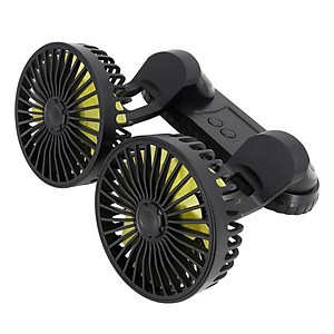 Quạt mini để trên xe oto, xe hơi, bàn làm việc, cổng USB tiện lợi, Mẫu quạt đôi