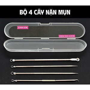 BỘ DỤNG CỤ NẶN MỤN 4 CÂY CÓ HỘP ĐỰNG - Hàng chính hãng