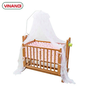Nôi Em Bé Tự Động VINANOI-VNN301M Gỗ Thông Cao Cấp Vừa Làm Nôi Vừa Làm Võng Màu Cánh Gián
