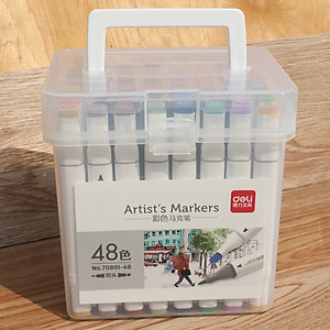 Bút Màu Marker Hai Đầu Cao Cấp Deli 70801