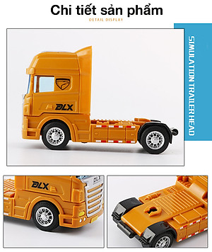 Xe đồ chơi đầu kéo vận chuyển gỗ KAVY, nhựa ABS an toàn, kích thước lớn