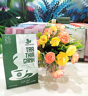 Trà Thìa canh Thái Hưng - Combo 10 hộp 25 túi lọc 5g Hạ và ổn định đường huyết, phòng ngừa biến chứng tiểu đường, hạ mỡ máu