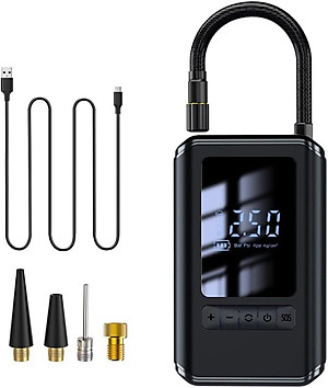 Máy Bơm Lốp Xe Điện 130PSI MH LED Thông Minh Pin Sạc Nhỏ Gọn Mạnh Mẽ Tự Động Ngắt Khi Đủ Hơi