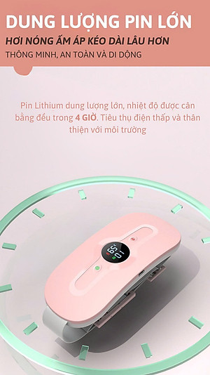 Máy Massage Làm Ấm Bụng, Đai Đeo Giảm Đau Bụng Kinh Nguyệt, Làm Ấm Tử Cung Cho Phụ Nữ Đến Kì 3 CHẾ ĐỘ