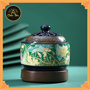 Lư xông trầm hương bằng điện hình hoa sen có điều chỉnh nhiệt độ hẹn giờ tự tắt