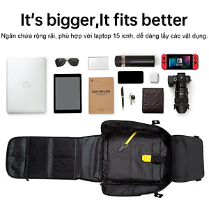 Balo Divoom – Pixoo Backpack-M có màn hình LED tùy chỉnh bằng APP, ngăn chứa lớn vừa Laptop 14 Inch, chống thấm nước cho hoạt động ngoài trời