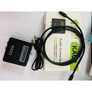 Bộ chuyển âm thanh TV 4K quang optical sang audio AV ra amply + Cáp optical KA03 Bộ Chuyển Quang Âm Thanh Từ Digital Sang Analog Âm Thanh Lớn Tặng Kèm Dây AV  - Hàng chính hãng