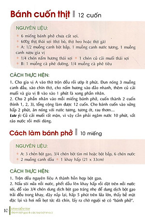 Sách Bánh Điểm Tâm (Bánh Bột Gạo & Các Loại Bột Khác)