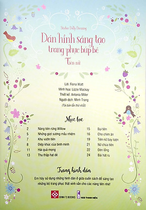 Sách Sticker Dolly Dressing - Dán Hình Sáng Tạo Trang Phục Búp Bê - Tiên Nữ