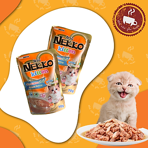 Pate NEKKO Kitten creamy cho mèo con - dành cho Mèo con từ 1-12 tháng tuổi 70g (vị mới)