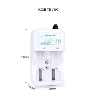 Bộ sạc pin Đại đa năng D02 - sạc 2 pin D, C, AA hoặc AAA hàng chính hãng Doublepow