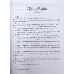 Sách Bài Tập Thực Hành Tiếng Anh 9 (Theo Chương Trình Mới Của Bộ GD&ĐT) (Không Đáp Án)