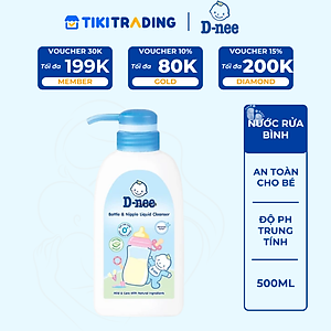 Nước rửa bình sữa D-nee Mild & Care chai 500ml