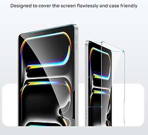 Miếng dán màn hình kính cường lực cho iPad Air 11 13 inch M4 2024/ iPad Air 6 M2 11 inch 2024 hiệu Gucase (mỏng 0.2 mm, vát cạnh 2.5D, chống trầy, chống va đập - hàng nhập khẩu