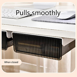 Ngăn Kéo Nhựa Nhỏ Mini, Khay Đựng Bút Gắn, Hộp ngăn kéo Treo Dưới Bàn Làm Việc Giúp Cất Giữ Gọn Gàng Bàn Làm Việc (Giao Màu Ngẫu Nhiên)