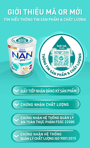 Sữa bột Nestlé NAN OPTIPRO PLUS 2 400g/lon với 5HMO Sản Xuất Tại Thụy Sĩ (6-12 tháng)