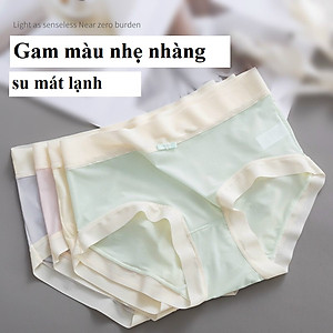 Quần lót nữ lụa tàng hình,đũng kháng khuẩn,co giãn 4 chiều,mềm mại,thoáng mát, không lộ viền cao cấp