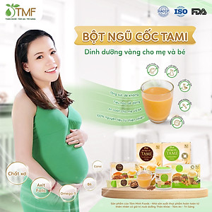 Bột ngũ cốc nảy mầm Tami ít ngọt 900g hộp 50 gói TÂM MINH FOODS